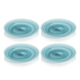 Zodax Large Barren Alabaster Glass Plates, Set of 4