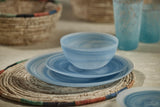 Zodax Large Barren Alabaster Glass Plates, Set of 4