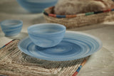 Zodax Large Barren Alabaster Glass Plates, Set of 4