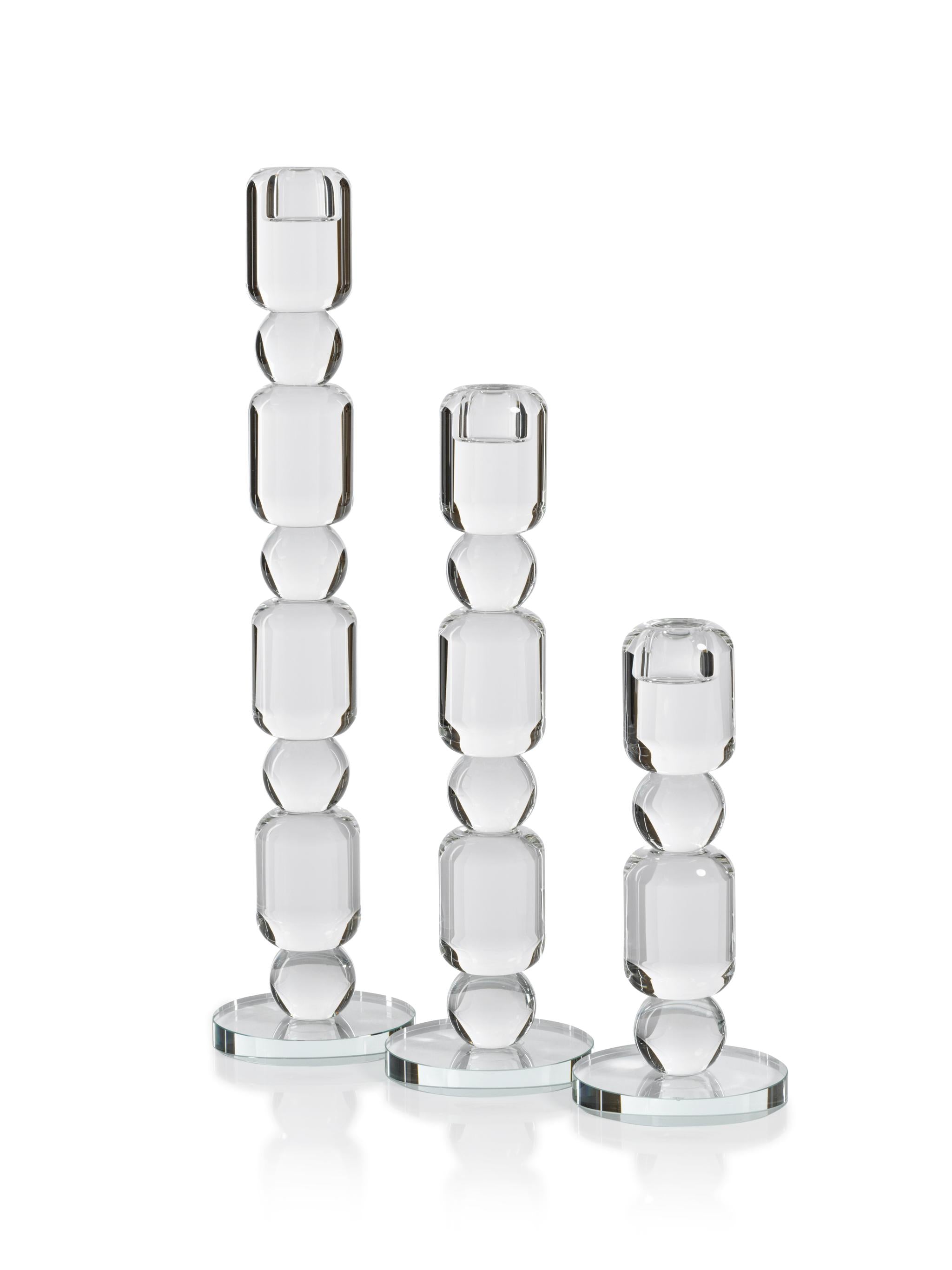 Zodax Zadie Crystal Glass Taper Candle Holder