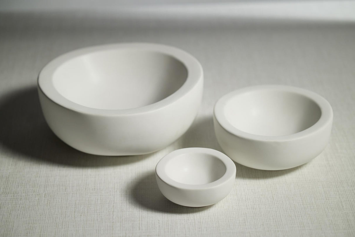 Zodax Modica 7.25" Soft Organic Shape Ceramic Bowls, Set of 2