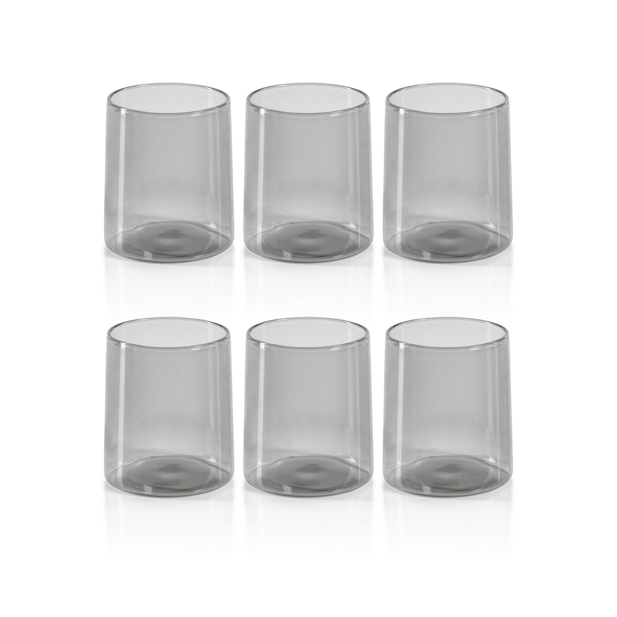 Zodax Smoke Lorient Tumbler Glasses,  Set of 6