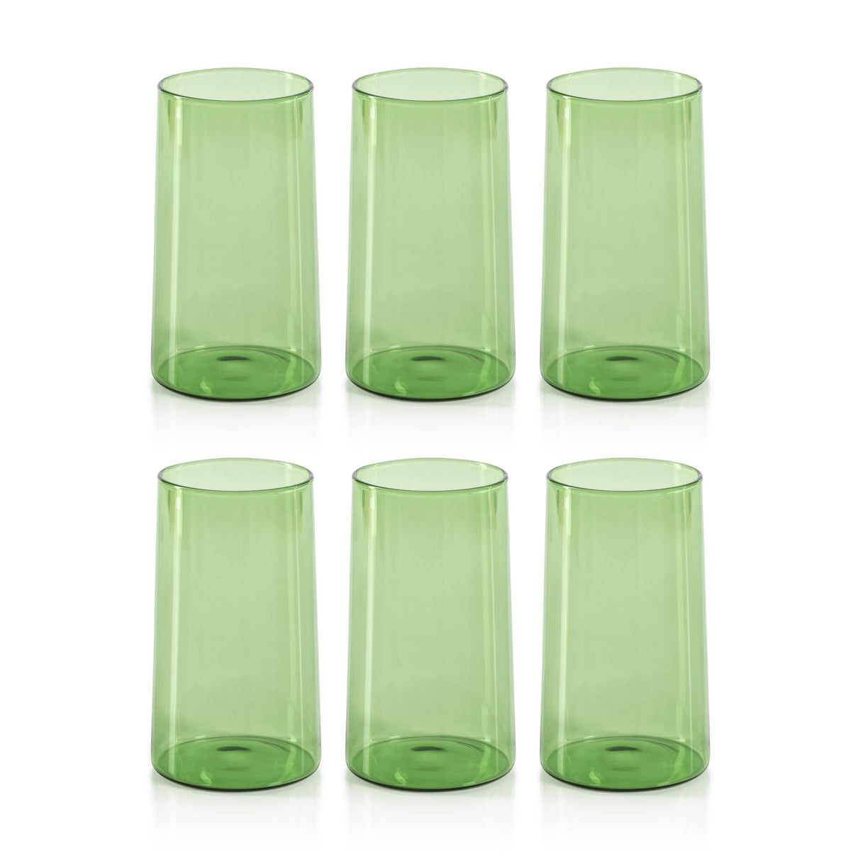 Zodax Fern Green Lorient Highball Glasses, Set of 6