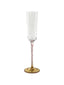 Zodax Amber & Pink Sachi Champagne Flutes, Set of 6