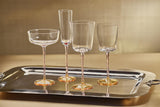 Zodax Amber & Pink Sachi Champagne Flutes, Set of 6