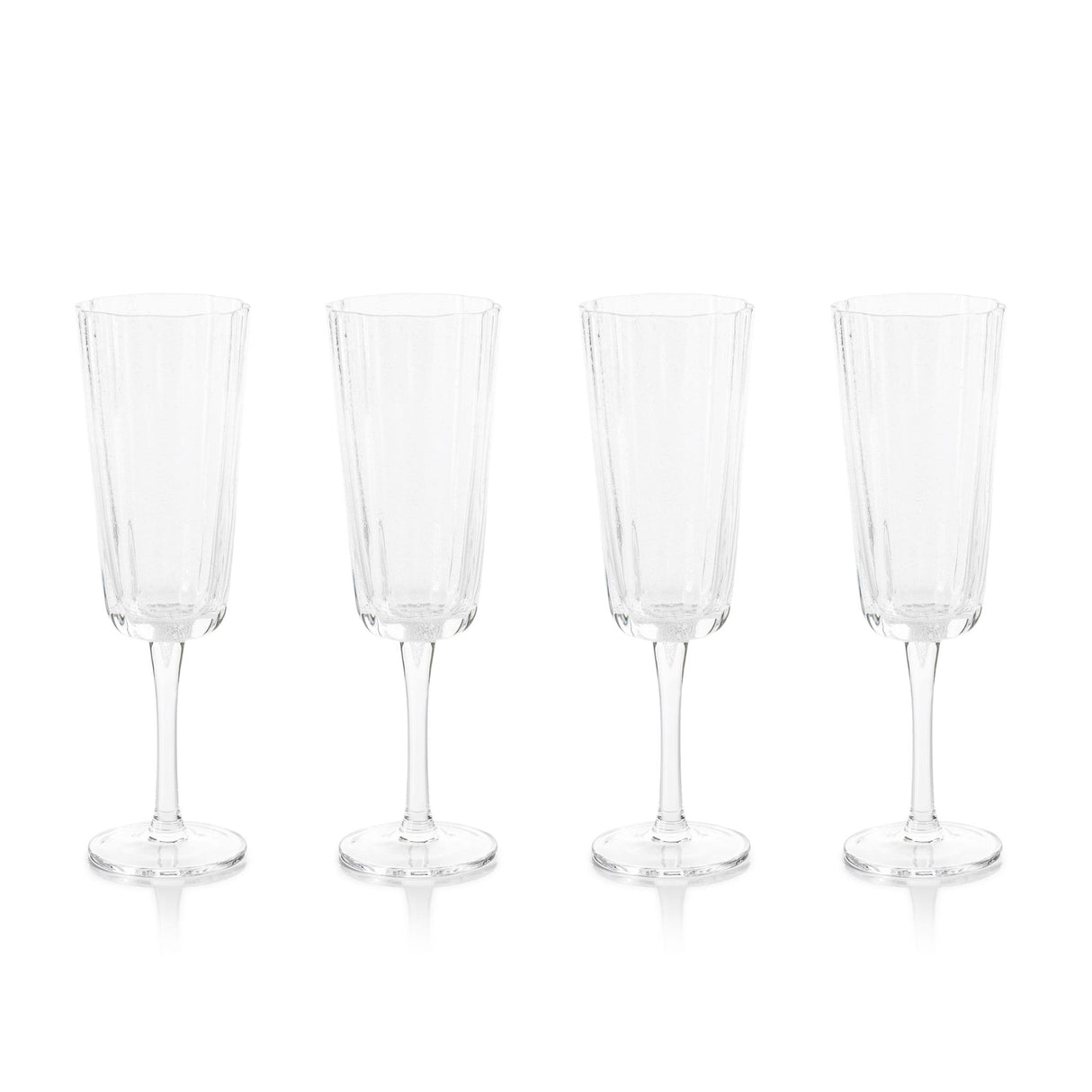 Zodax Forli Bubble Champagne Flutes, Set of 4