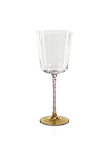 Zodax Amber & Pink Sachi Red Wine Glasses, Set of 4