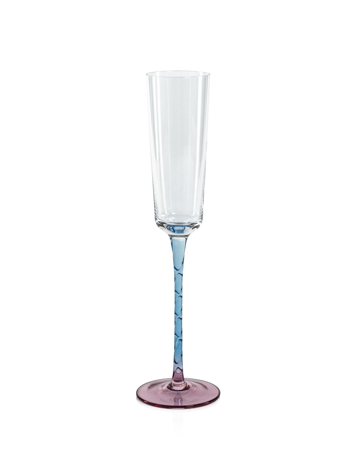 Zodax Pink & Blue Sachi Champagne Flutes, Set of 6