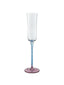 Zodax Pink & Blue Sachi Champagne Flutes, Set of 6
