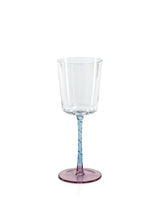 Zodax Pink & Blue Sachi White Wine Glasses, Set of 6