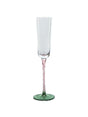 Zodax Green & Pink Sachi Champagne Flutes, Set of 6