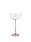 Zodax Pink & Blue Sachi Cocktail / Martini Glasses, Set of 4