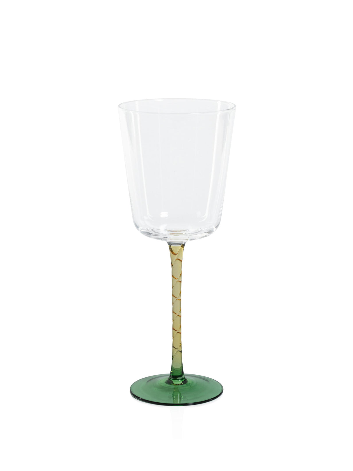 Zodax Green & Amber Sachi Red Wine Glasses, Set of 4