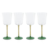 Zodax Green & Amber Sachi Red Wine Glasses, Set of 4