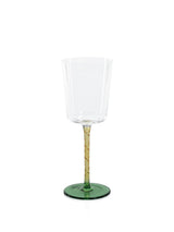 Zodax Green & Amber Sachi White Wine Glasses, Set of 6