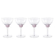 Zodax Blush Cambrai Martini / Cocktail Optic Glasses, Set of 4
