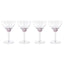 Zodax Blush Cambrai Martini / Cocktail Optic Glasses, Set of 4