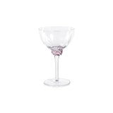Zodax Blush Cambrai Martini / Cocktail Optic Glasses, Set of 4