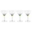 Zodax Verdant Green Cambrai Martini / Cocktail Optic Glasses, Set of 4