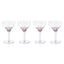 Zodax Smoky Gray Cambrai Martini / Cocktail Optic Glasses, Set of 4