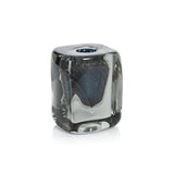 Zodax Eibar Handcrafted Clear Smoky Crystal Bloom Vase