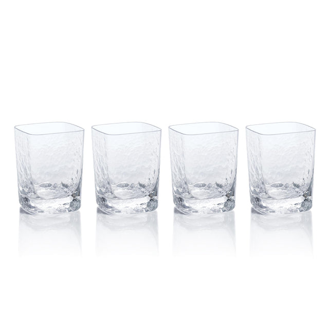 Zodax Puertollano Hammered Rock Glasses, Set of 4
