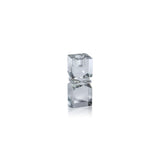 Zodax Small Plain Clear Verdun Artistry Crystal Glass Candlestick