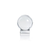 Zodax Small Clear Sakinah Decorative Crystal Glass Orb on Base