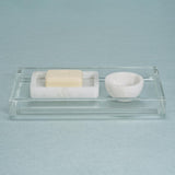 Zodax Large Carnac Crystal Glass Vanity Tray