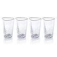 Zodax Kampari Triangular Highball Glasses with Platinum Rim, Set of 4