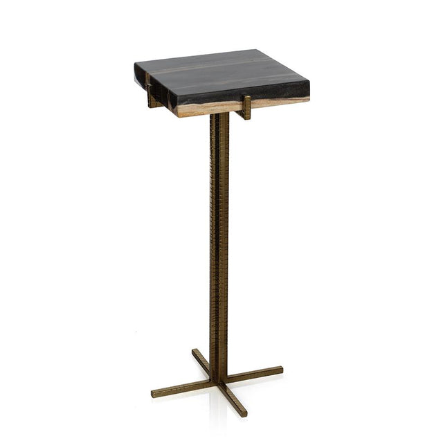 Zodax Square Florenza Petrified Wood Cocktail Table
