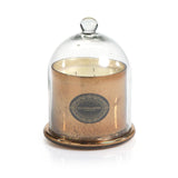 Zodax Antique Gold Vanilla Orchid Candle Jar with Glass Dome, Medium