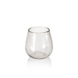 Zodax Clear Garan Hammered Stemless All Purpose Glass, Set of 4