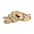 Zodax Cluster of Twelve Oval Serving Bowls, Gold