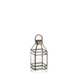 Zodax 12" Martino Antique Brass Glass Lantern