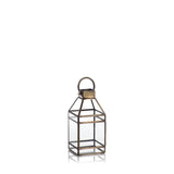 Zodax 12" Martino Antique Brass Glass Lantern