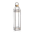 Zodax 25" Martino Antique Brass Glass Lantern