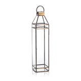 Zodax 25" Martino Antique Brass Glass Lantern