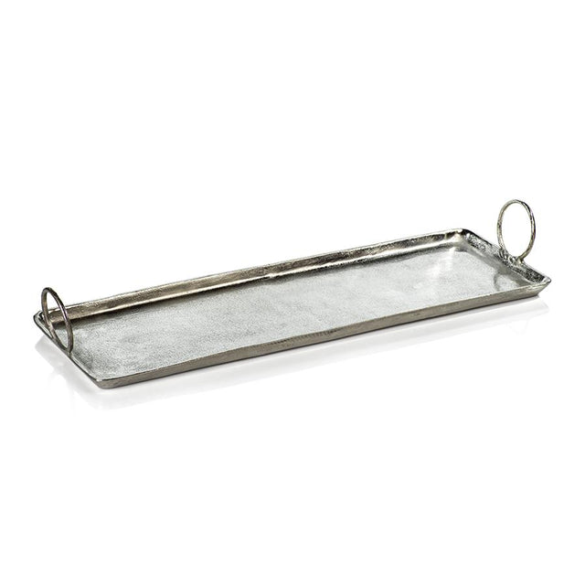 Zodax Tadao 30-Inch Long Raw Aluminum Tray