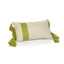 Zodax Green Positano Embroidered Throw Pillow with Tassels, 12" x 20"