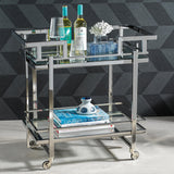 Zodax Grafton Polished Steel Bar Cart