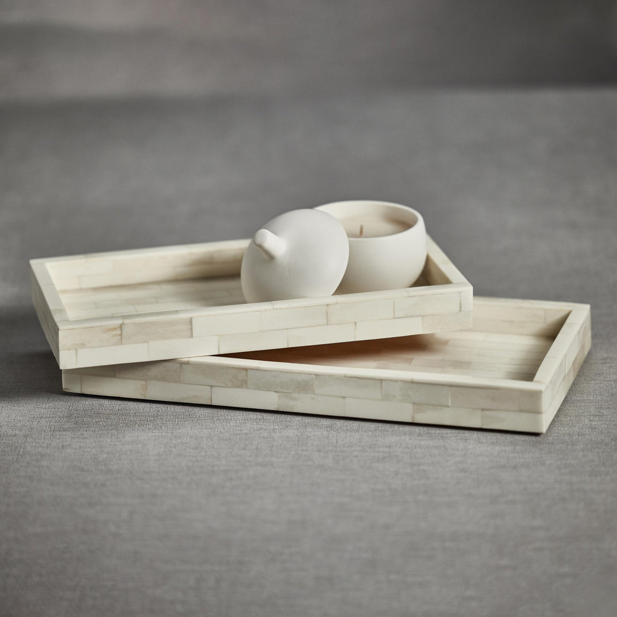 Zodax Mahar Rectangular Bone Inlay Tray