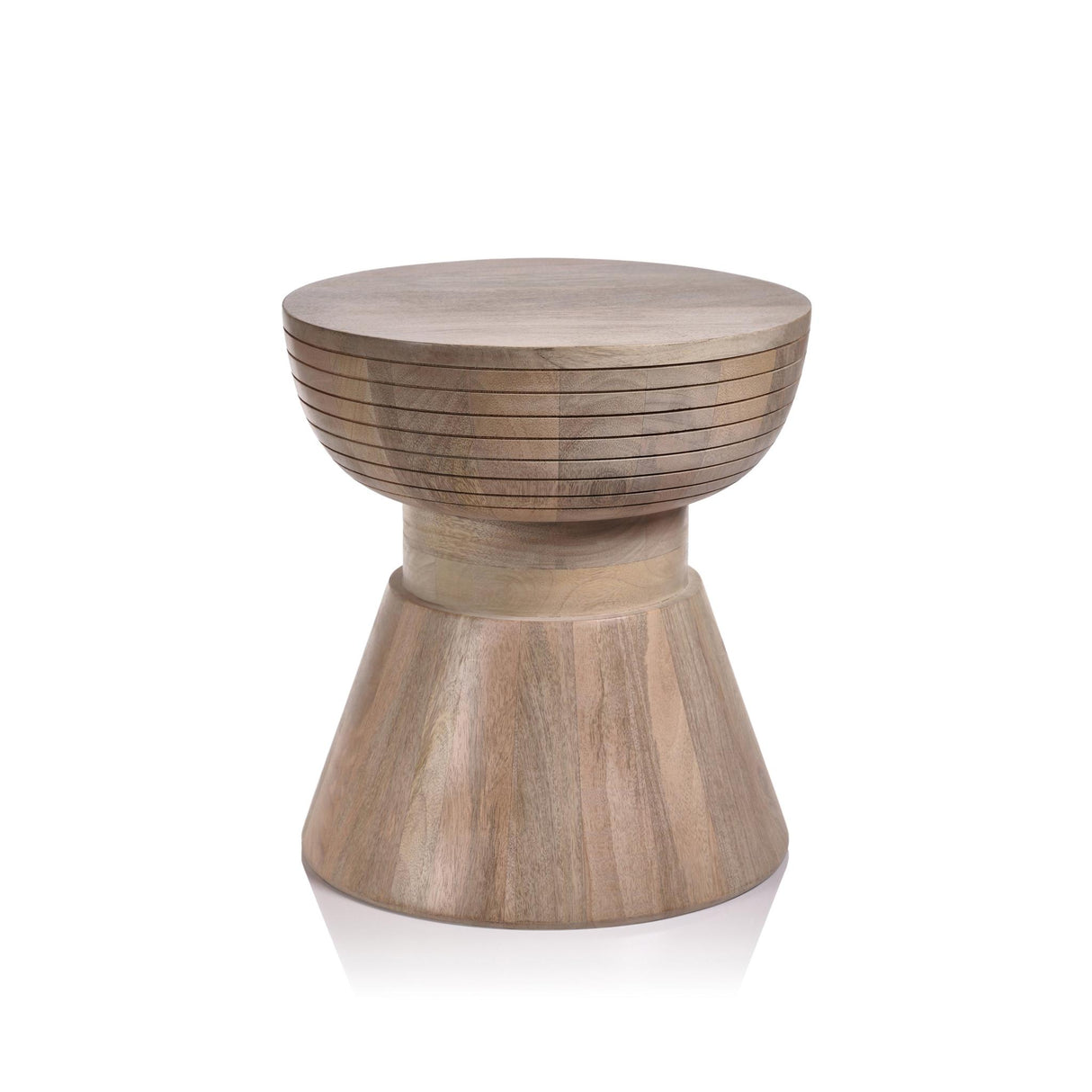Zodax Astrid 17-Inch Tall Mango Wood Stool