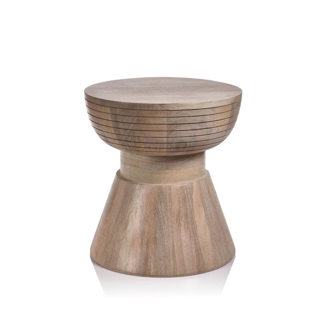 Zodax Astrid 17-Inch Tall Mango Wood Stool
