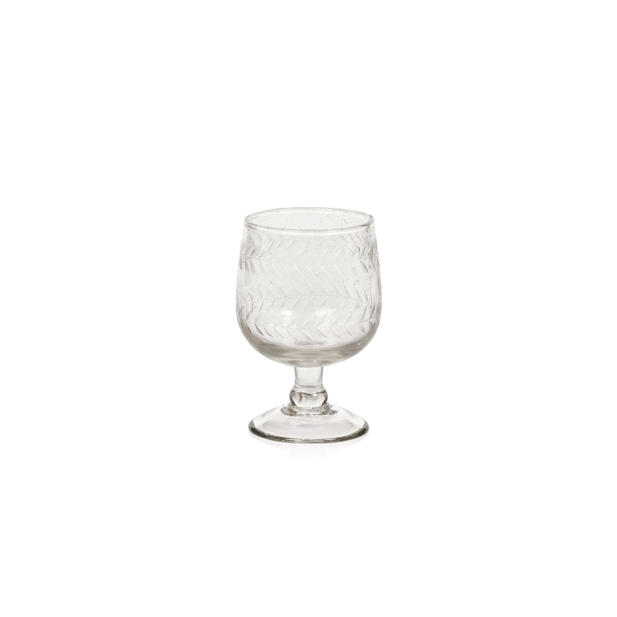 Zodax Colette Hand Made & Etched White Wine Glasses, Set of 4
