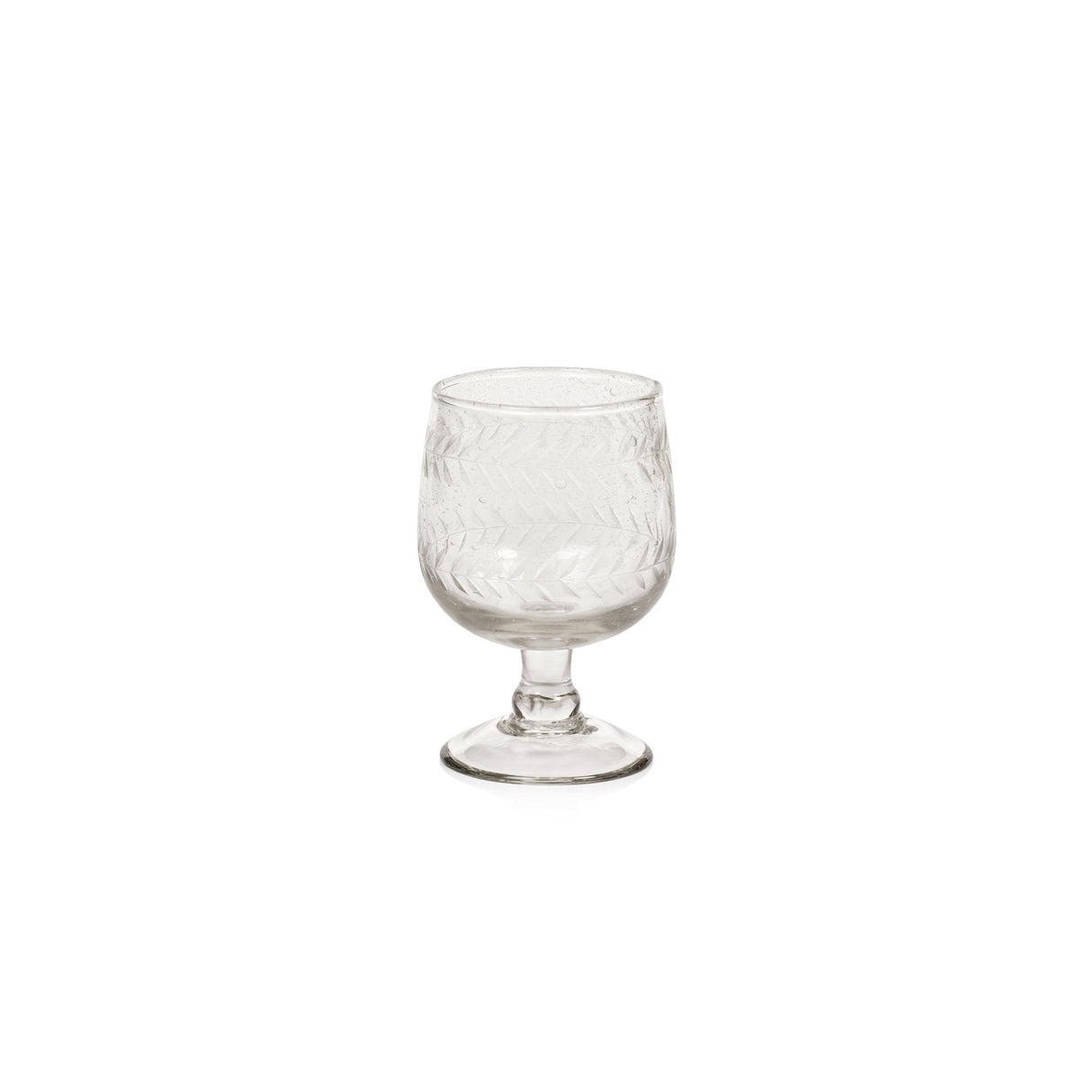 Zodax Colette Hand Made & Etched White Wine Glasses, Set of 4