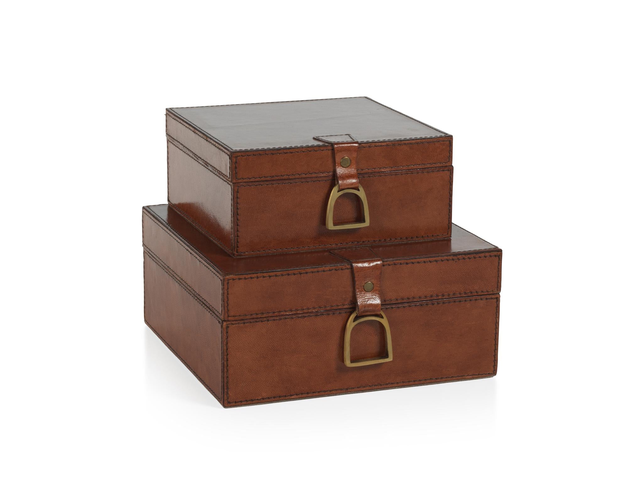 Zodax Small Chadwell Square Leather Decorative Box – DecoratorsBest