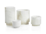 Zodax Small Trapani Polished Alabaster Stone Candle Holder
