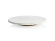 Zodax Caserta Ribbed Finish White Marble Lazy Susan
