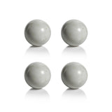 Zodax 3.5" Monza White Marble Fill Decorative Balls, Set of 4